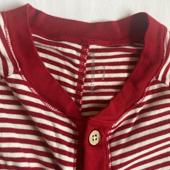 Burt’s Bees Men’s Size M Organic Holiday Striped One-Piece Family Pajamas - Picture 7 of 10